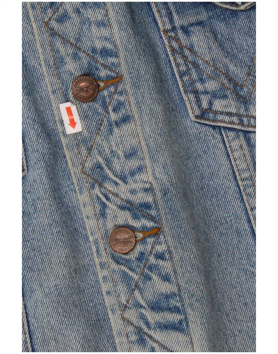 WRANGLER Herre Loose Fit Denim Gilet UK 36 Small Blue Cotton