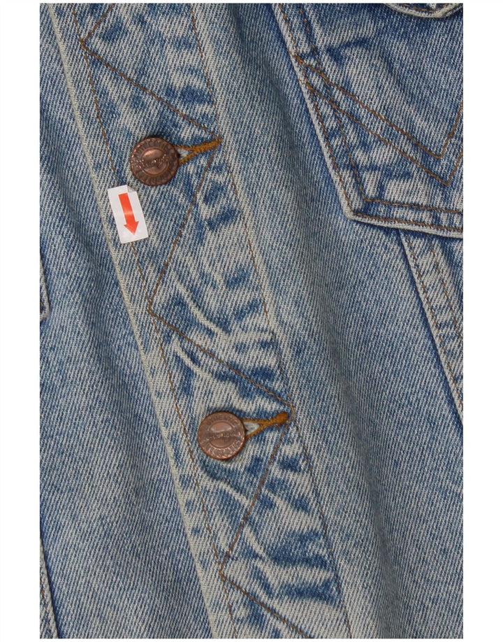 WRANGLER Herre Loose Fit Denim Gilet UK 36 Small Blue Cotton