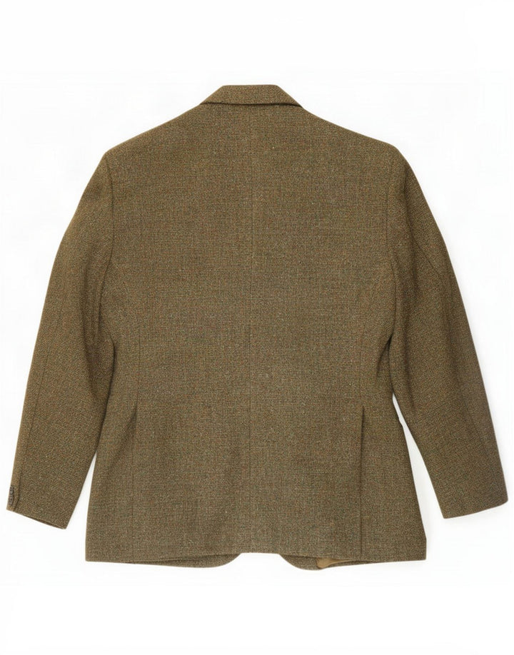 Harris Tweed Herre 2-knaps blazerjakke UK 38 Medium Green Flecked Wool