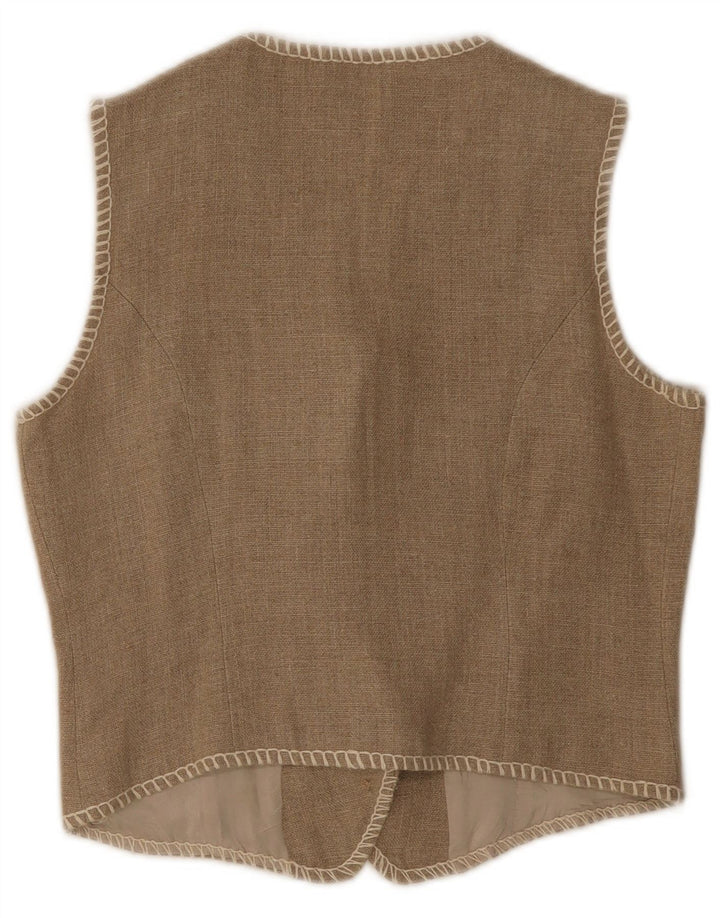 Halvfjerds damevest IT 44 Medium Beige Hør