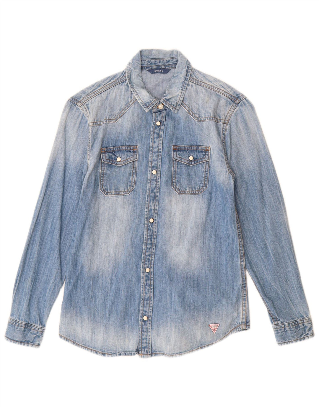 Guess Girls Denim Shirt 9-10 Years Blue Cotton