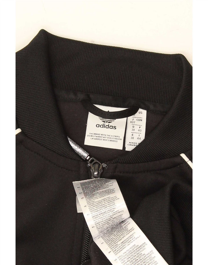 Adidas træningsdragt topjakke til kvinder UK 12 Medium Sort Polyester