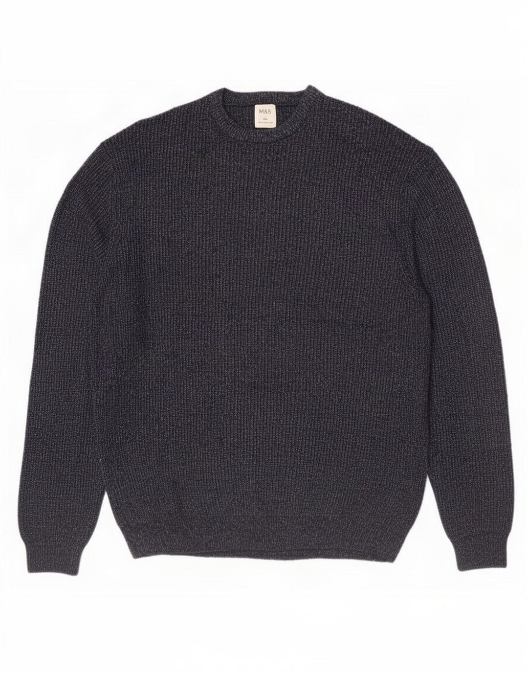 Marks & Spencer Herre sweater med rund hals 2XL marineblå polyamid