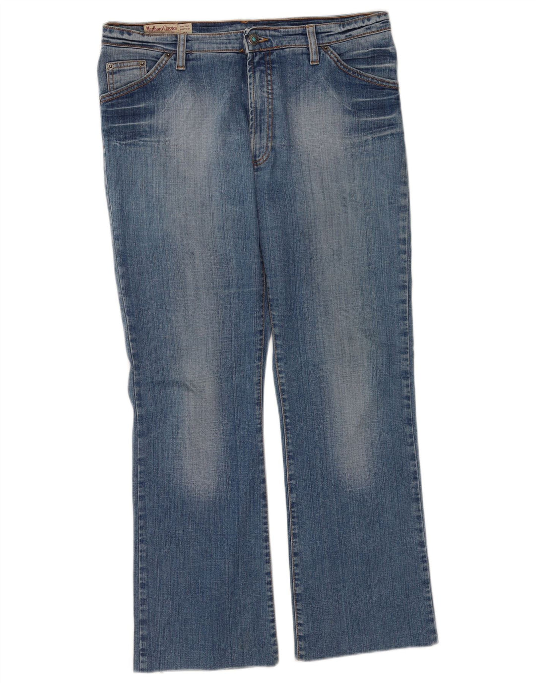 Marlboro Classics Dame Straight Jeans W33 L28 Blå Bomuld