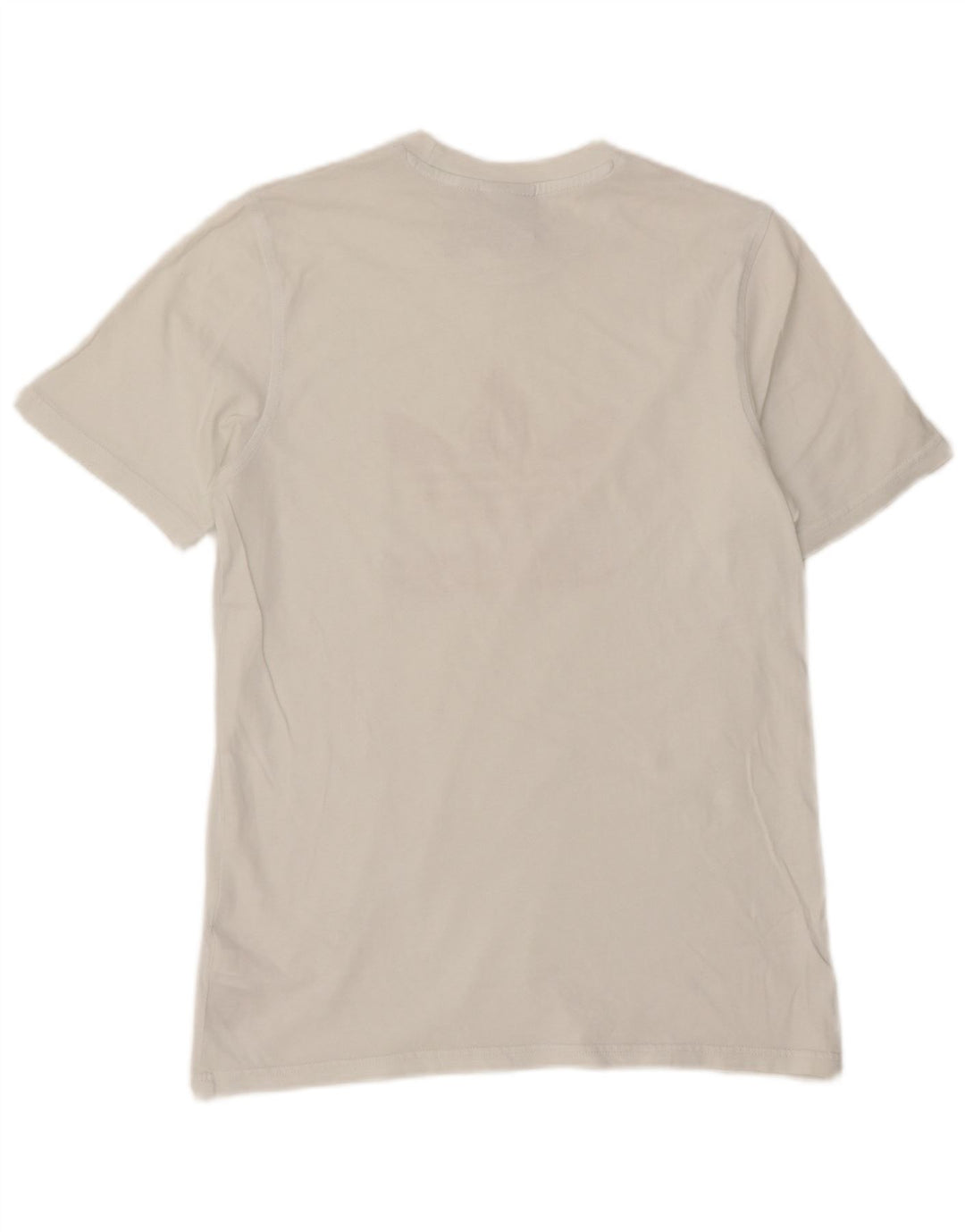 ADIDAS Mens Graphic T-Shirt Top Small Off White Cotton