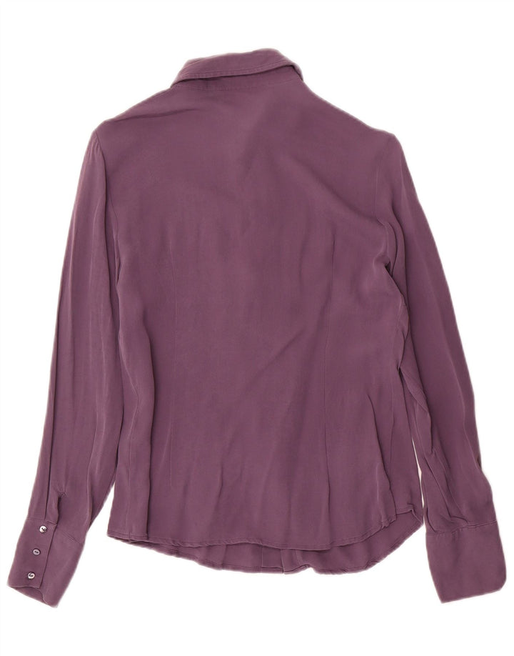 Blunauta Dameskjorte Bluse IT 44 Medium Lilla Silke
