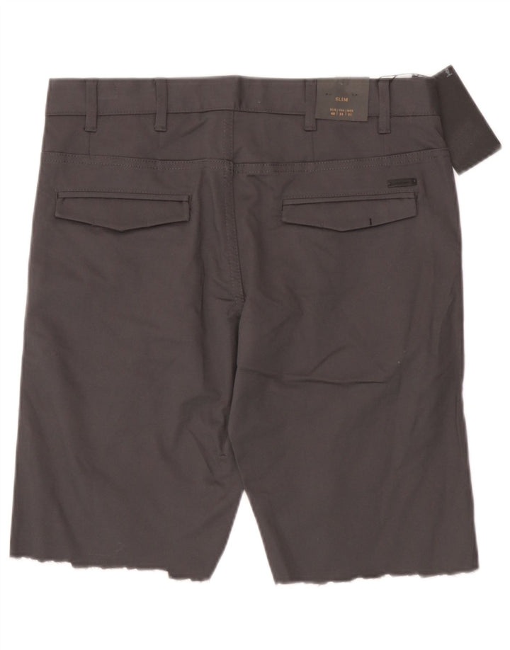 Zara Herre Chino Shorts EU 40 Medium W31 Grå Bomuld