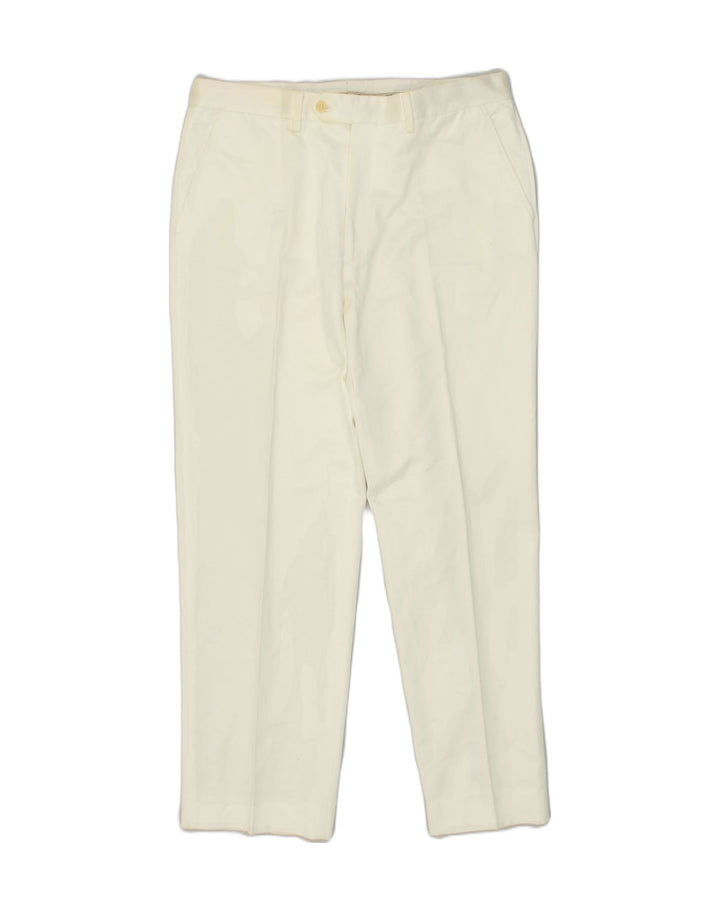 GIANFRANCO FERRE Mens Slim Chino Trousers W36 L28 Off White Cotton | Vintage Gianfranco Ferre | Thrift | Second-Hand Gianfranco Ferre | Used Clothing | Messina Hembry 