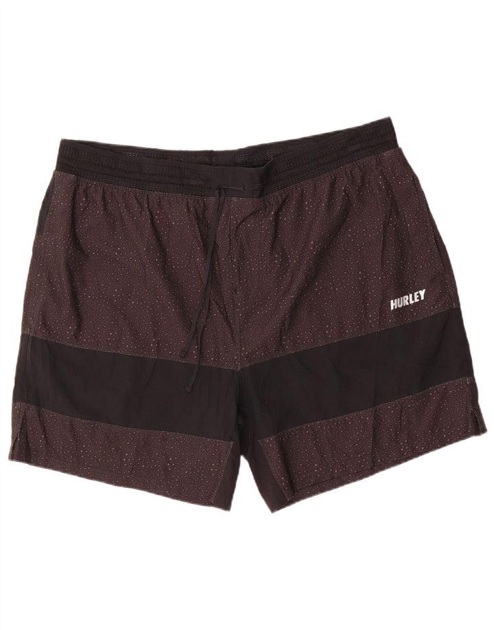 Hurley Herre Phantom svømmeshorts 2XL sort plettet polyester