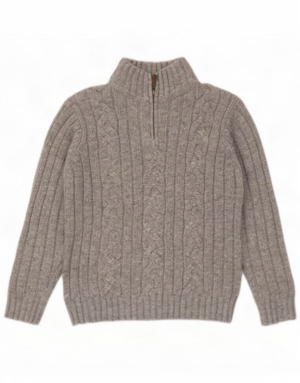 Marks & Spencer Herre North Coast Zip Neck sweater Medium Grey
