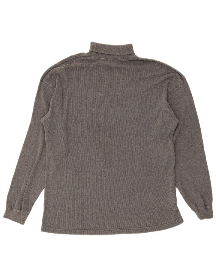Marks & Spencer Herre Roll Neck Top Langærmet lille grå bomuld