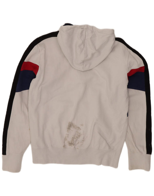 Champion Herre lynlås hættetrøje Jumper UK 14 Medium White Colourblock Bomuld