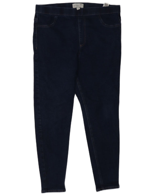 Marks & Spencer Dame Jegging Jeans UK 16 Large W34 L27 Marineblå Bomuld
