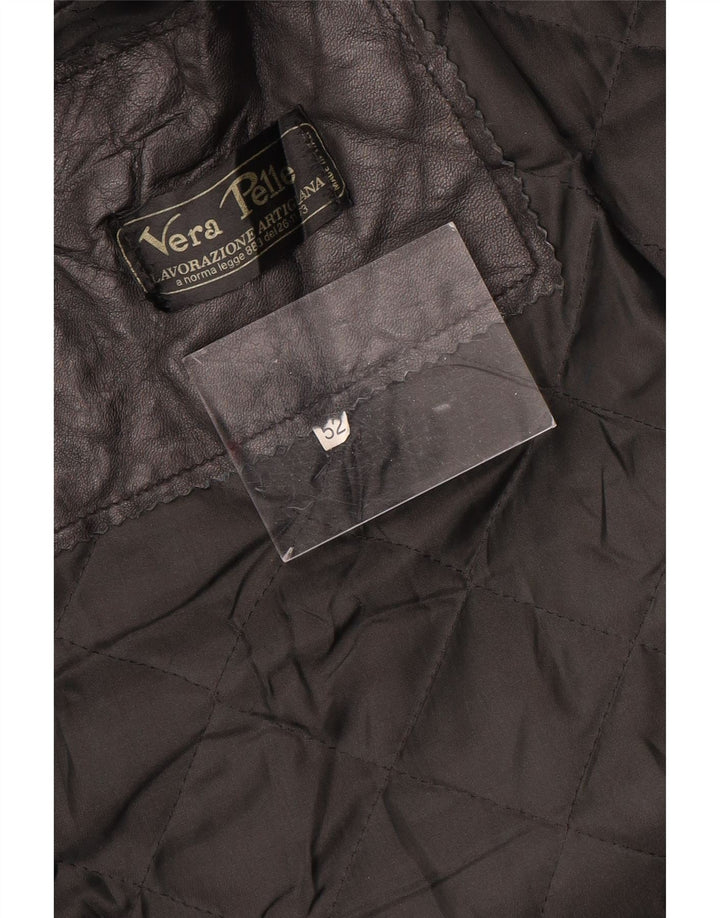 LAVORAZIONE ARTIGIANA Herre Læderjakke IT 52 XL Sort Læder