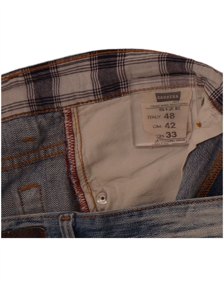 CARRERA Distressed Denim Shorts til mænd IT 48 Medium W33 Blå Bomuld