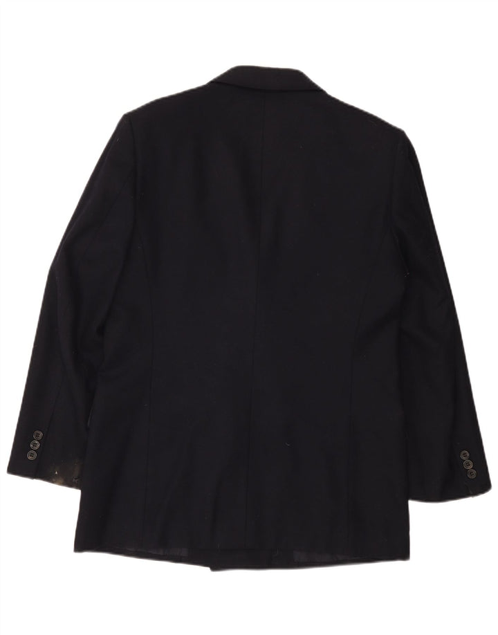 Aquascutum Herre Double Breasted Blazer Jacket UK 36 Small Navy Blue
