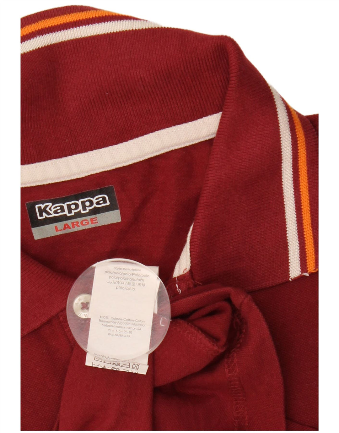 Kappa Polo Shirt til mænd Stor Bourgogne bomuld