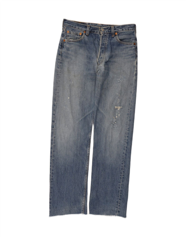 Levi's Dame 501 Straight Jeans W30 L30 Blå Bomuld