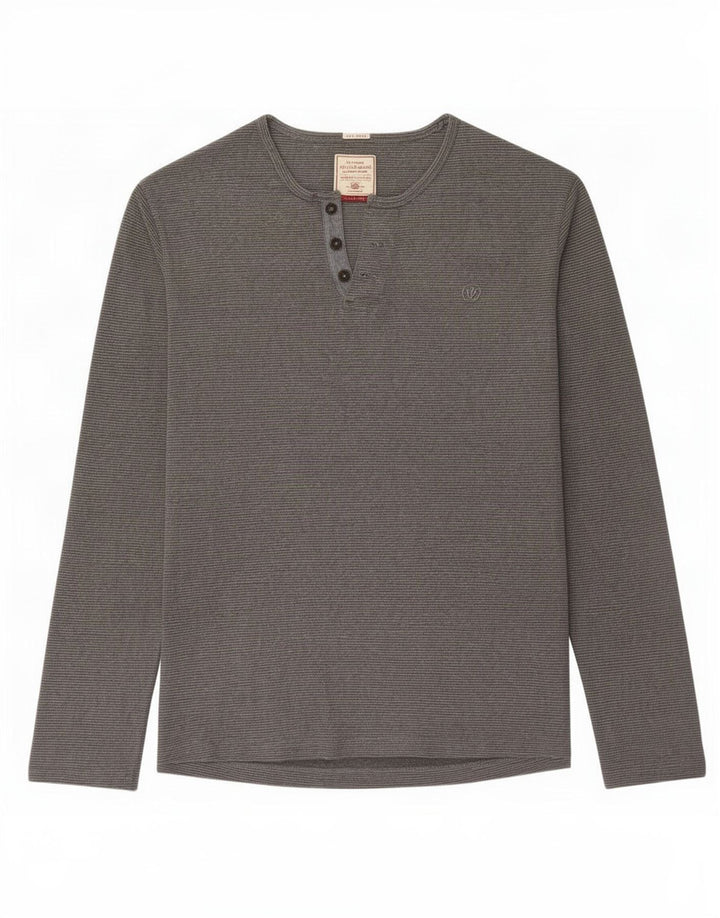 Fat Face Herre Top Langærmet 2XL Grå Bomuld