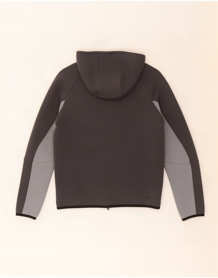Nike hættetrøje med lynlås til mænd mellemgrå Colourblock Bomuld