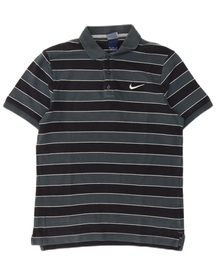 Nike herre poloshirt mellemgrå stribet bomuld