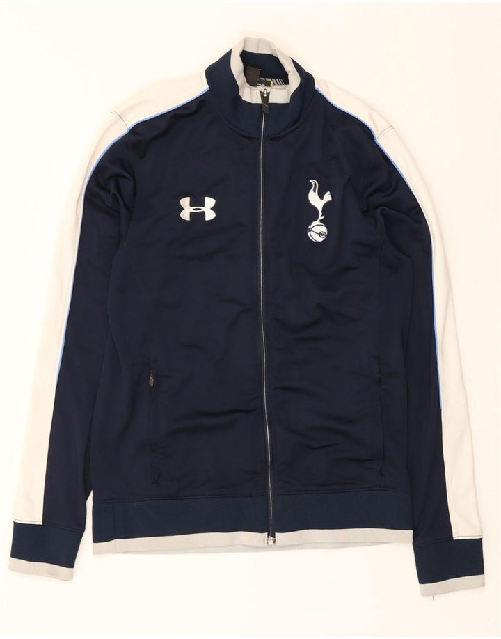 UNDER ARMOUR Mens Tracksuit Top Jacket Medium Navy Blue Colourblock Vintage Under Armour and Second-Hand Under Armour from Messina Hembry 