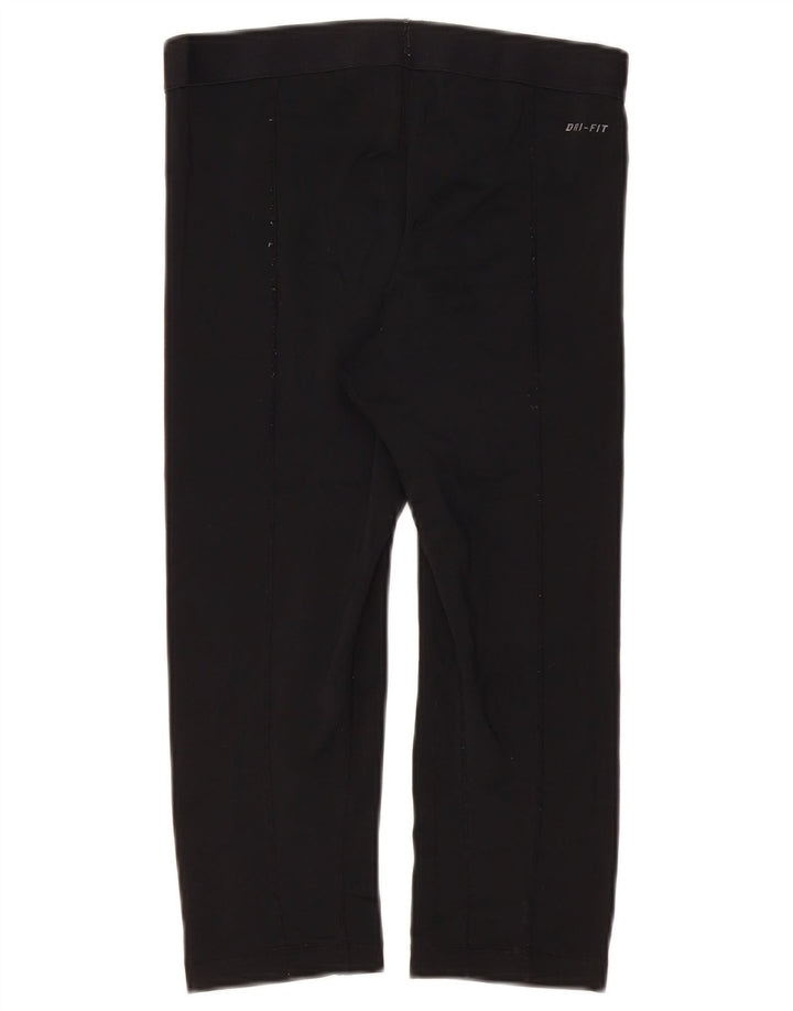 Nike Dame Dri Fit træningsdragt Bukser UK 12 Medium Sort Polyester