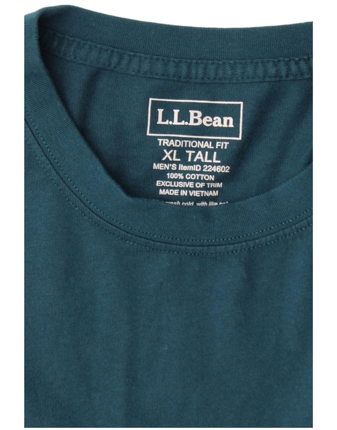 L.L.BEAN Langærmet langærmet mænds høj top XL grøn bomuld