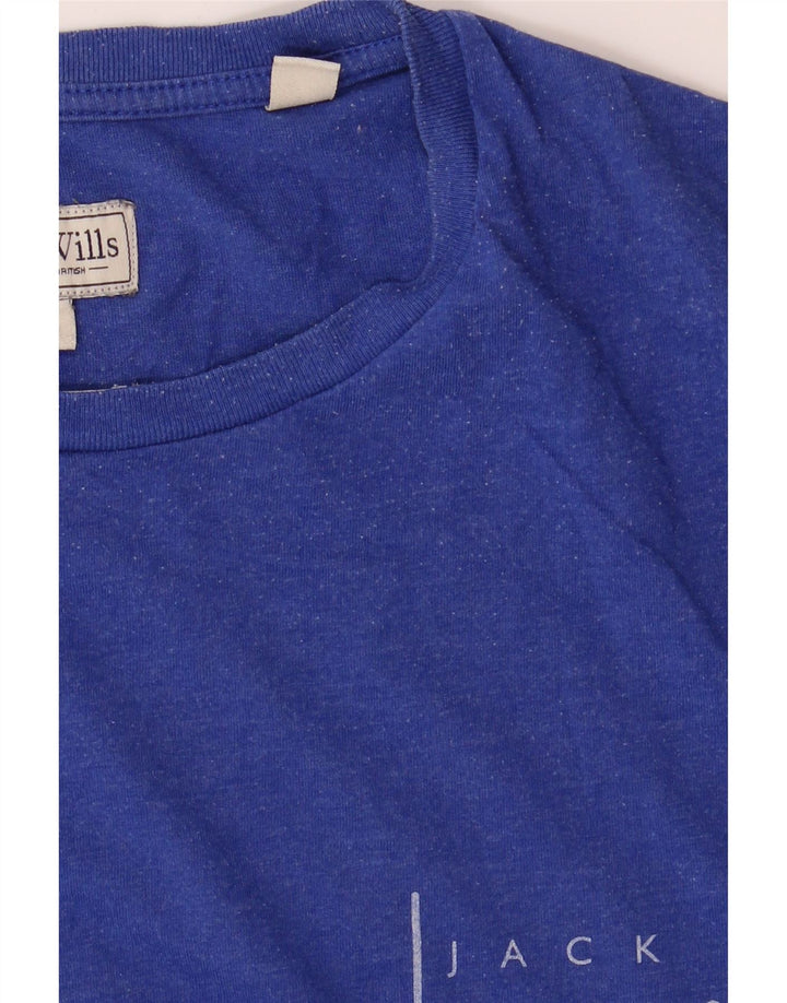 Jack Wills Herre T-Shirt Top Medium Blå Bomuld