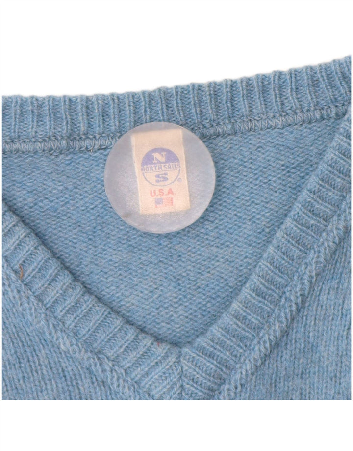 North Sails Herre V-hals sweater XL Blå Uld