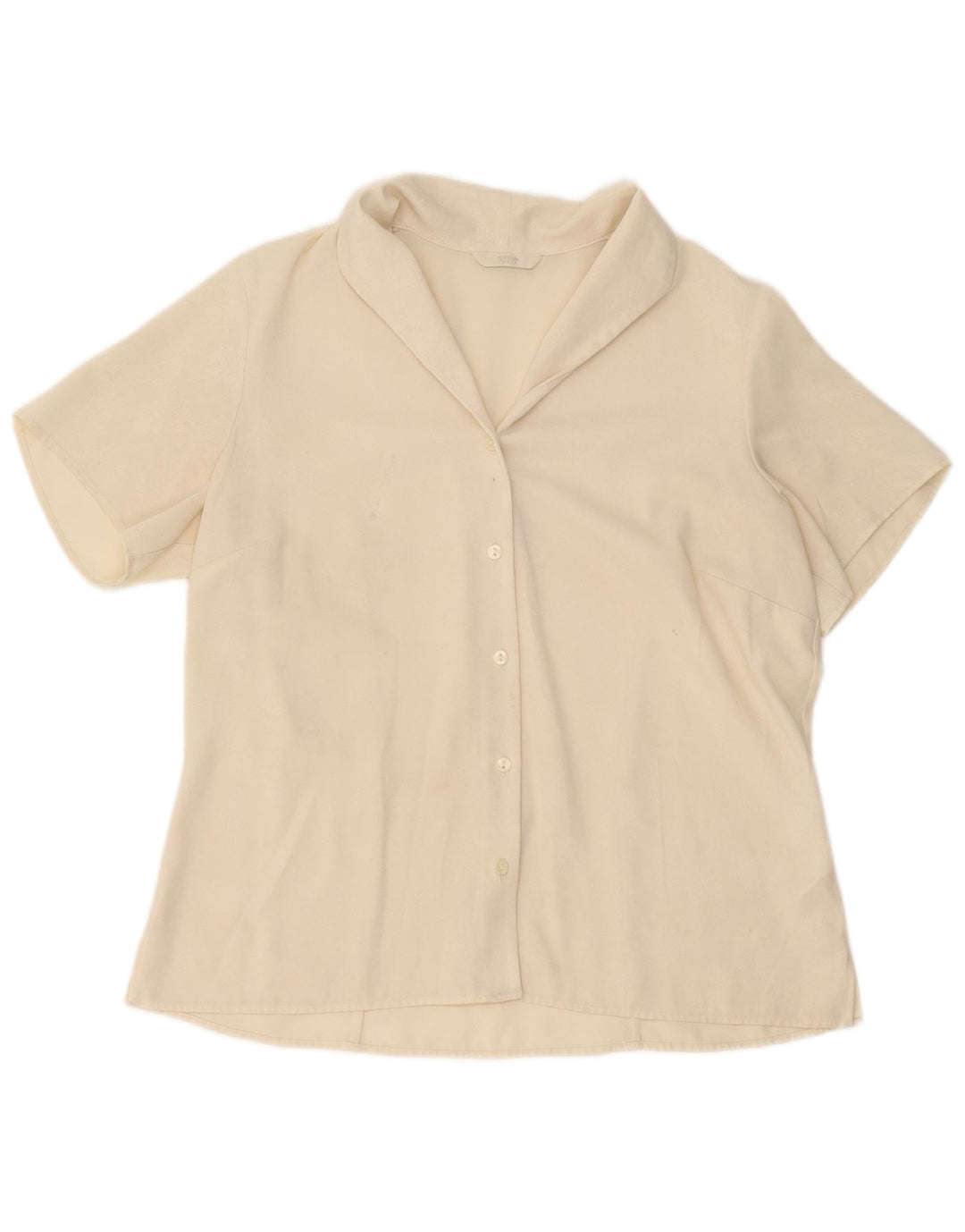 Marks & Spencer Kortærmet skjortebluse til kvinder UK 16 Stor Beige