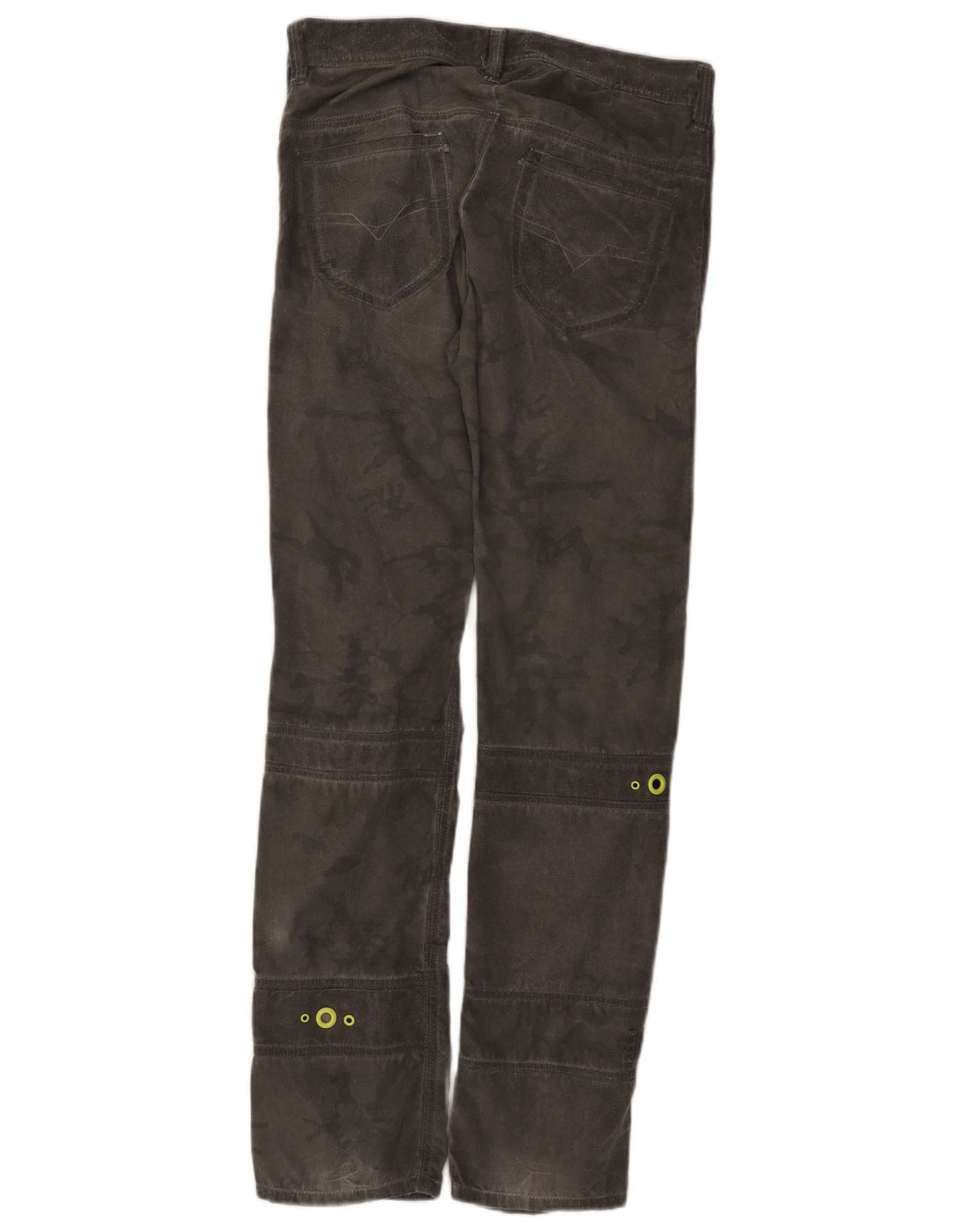 Diesel Dame Slim Casual Bukser W28 L31 Grå Camouflage Polyester