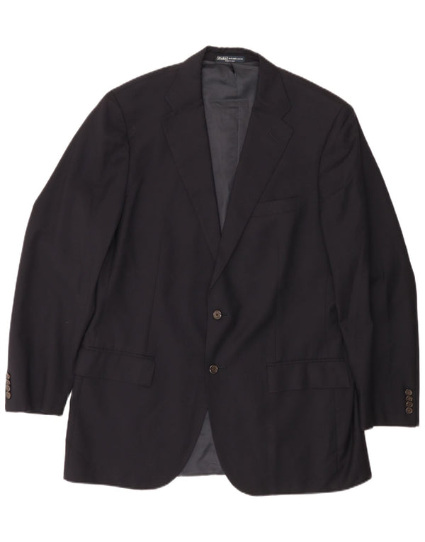 POLO RALPH LAUREN Herre 2-knaps blazerjakke UK 44 2XL Marineblå Uld