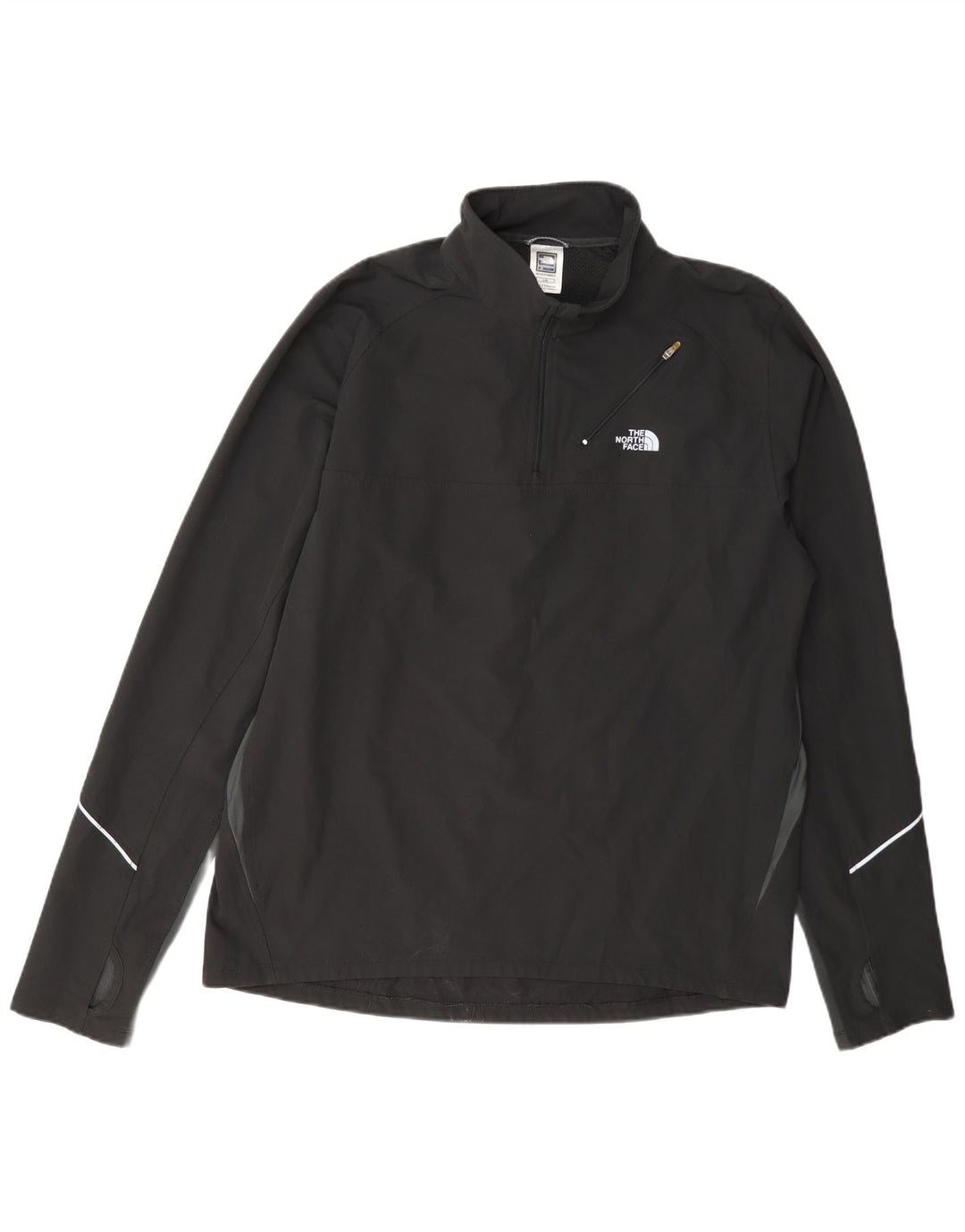 The North Face Herre Zip Neck Pullover Træningsdragt Top Stor Sort Colourblock