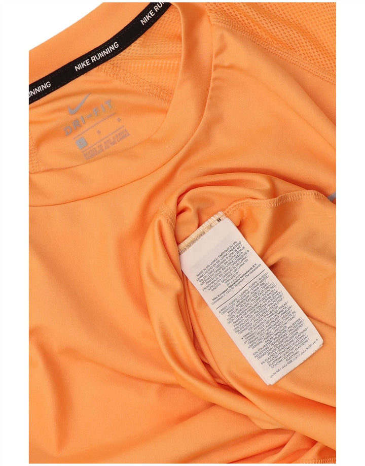 Nike Herre Dri Fit T-Shirt Top Stor Orange Polyester