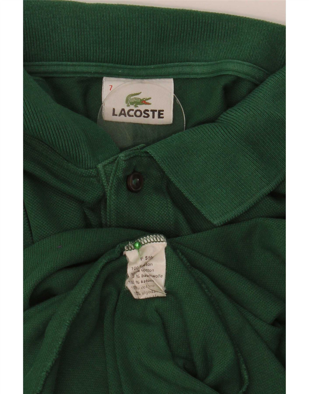 Lacoste Herre Polo Shirt Str. 7 2XL Grøn Bomuld