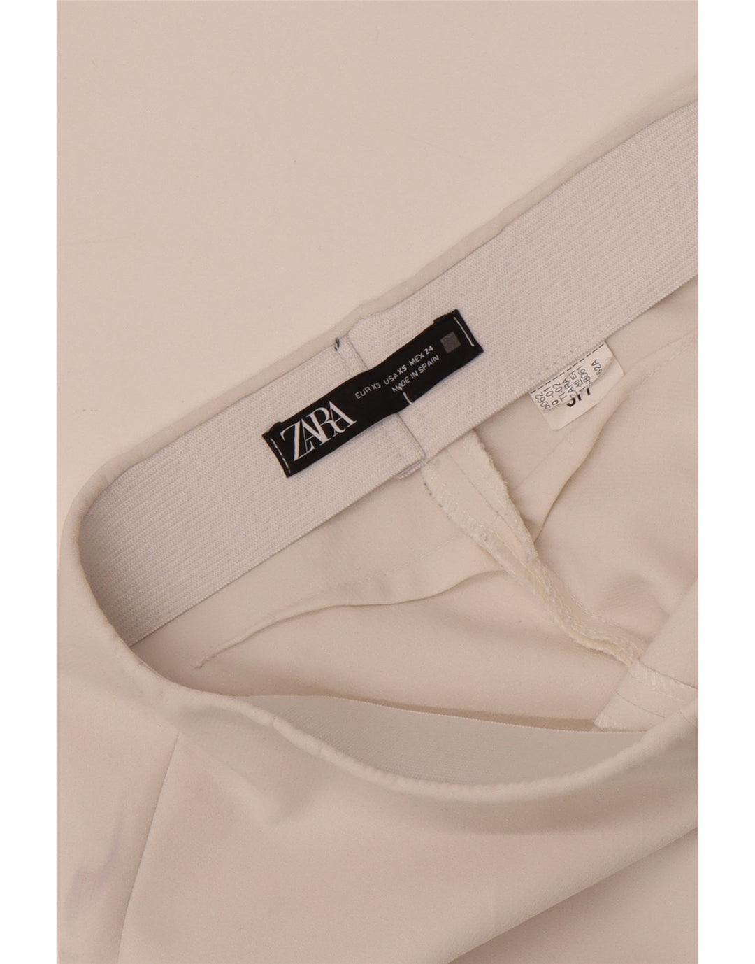 Zara Dame Bootcut Casual Bukser XS W24 L26 Hvid