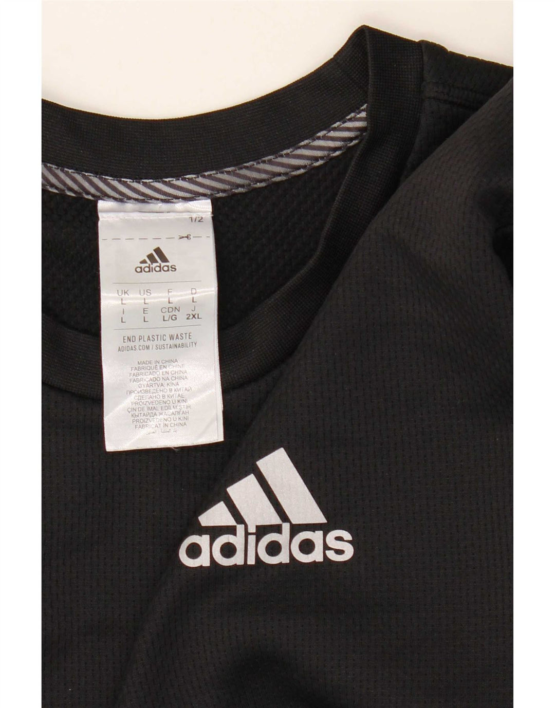 Adidas Herre Aeroready Top Langærmet Stor Sort Colourblock Polyester