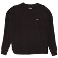 BARBOUR Dame Oversized Sweatshirt Jumper UK 8 Small Black Bomuld