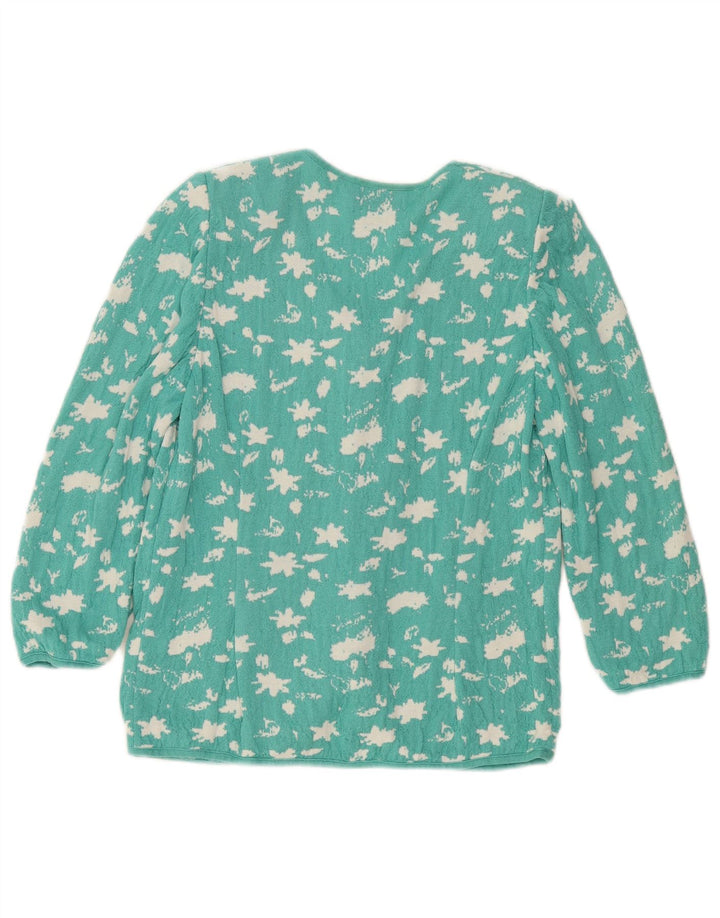 STIZZOLI kvinders abstrakt mønster cardigan sweater UK 16 Large Green