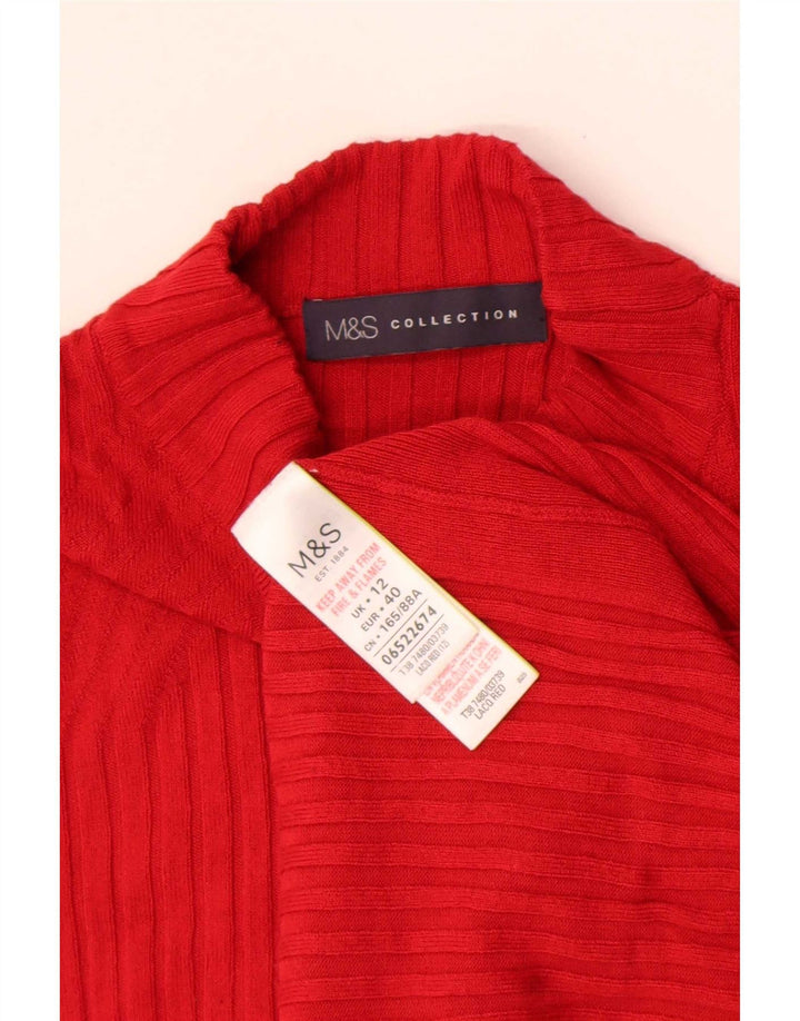 Marks & Spencer Dame Vest Tank Top UK 12 Medium Red Viscose