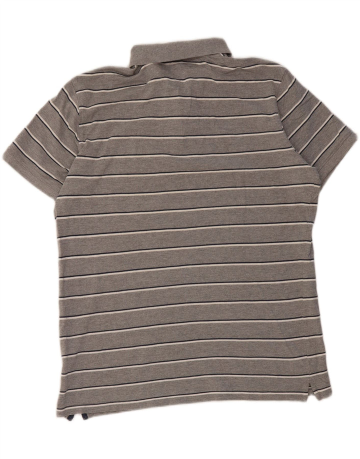 CARRERA Mens Polo Shirt XL Grey Striped Cotton Vintage Carrera and Second-Hand Carrera from Messina Hembry 