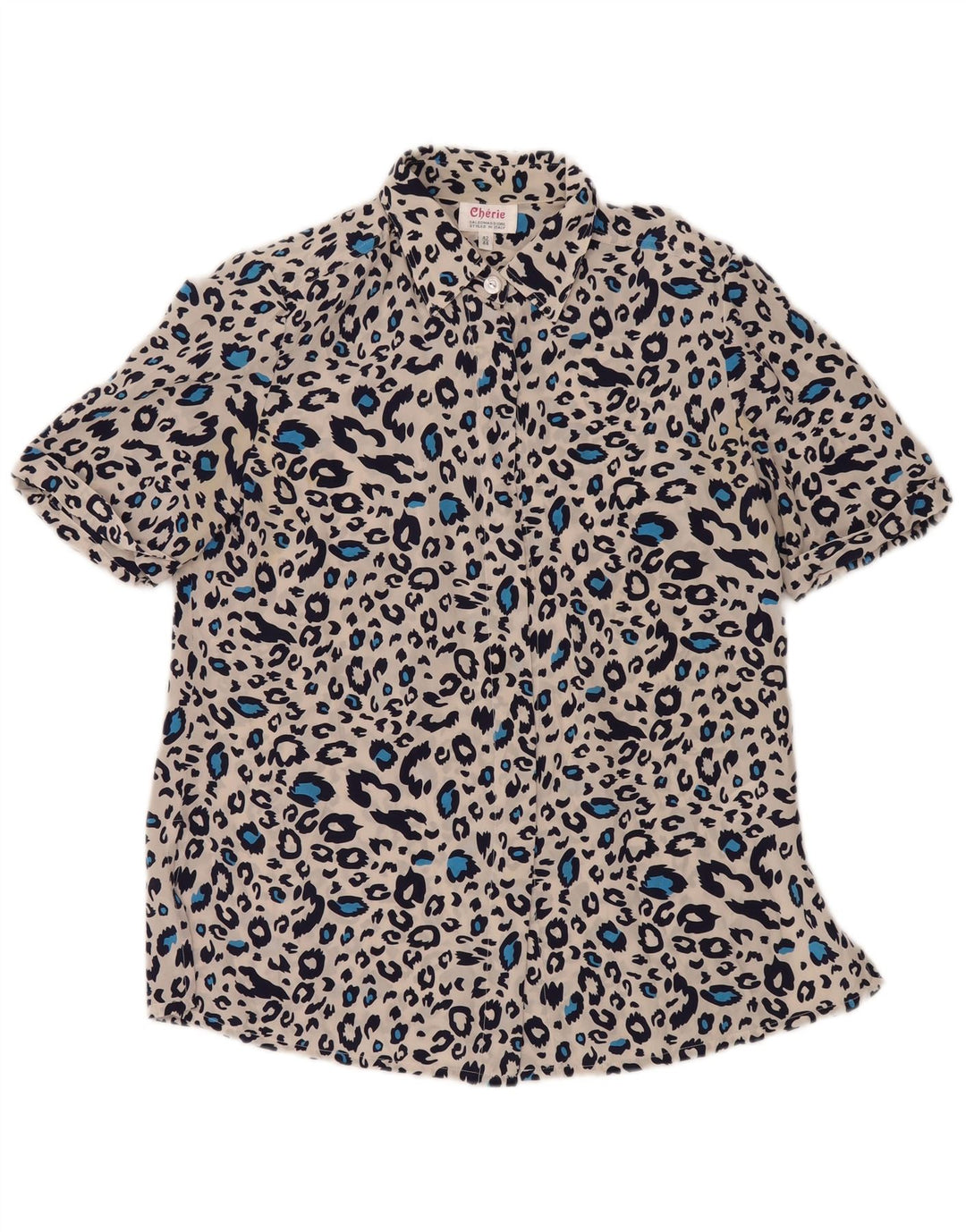 cherie Dame skjorte Bluse IT 42/44 Medium Flerfarvet dyreprint
