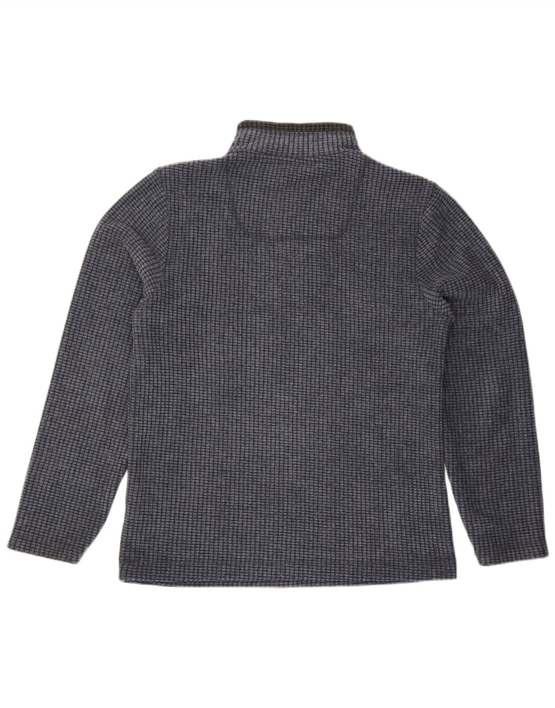Weird Fish Herre Zip Neck Fleece Jumper Small Navy Blue Polyester