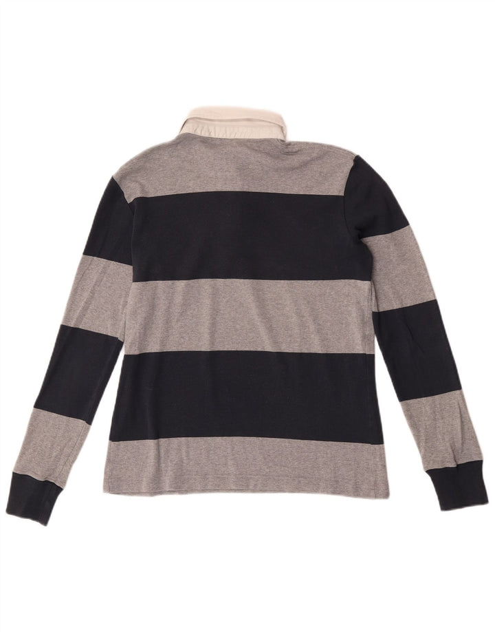 Lacoste rugby poloshirt til kvinder størrelse 38 Mellem marineblå stribet