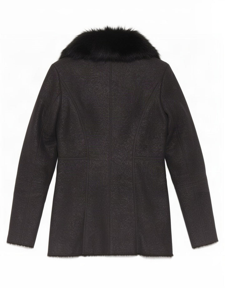 Guess Sherpa-jakke til kvinder UK 4 XS sort polyester