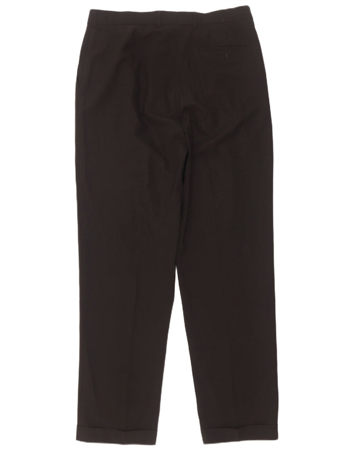Marks & Spencer Herre Pegged Suit Bukser W34 L33 Sort Polyester