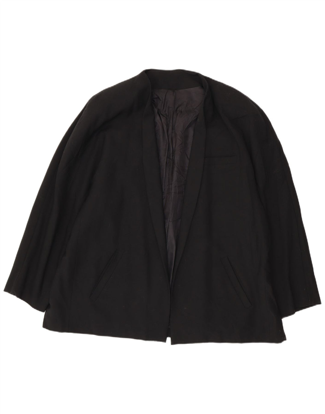 Marina Rinaldi Dame Open Oversized Blazer Jakke Størrelse 31 XL Sort