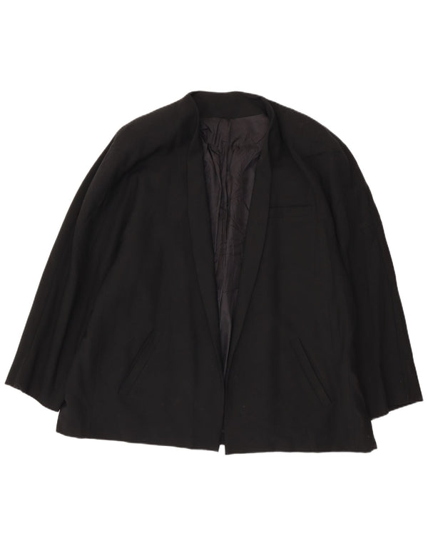 Marina Rinaldi Dame Open Oversized Blazer Jakke Størrelse 31 XL Sort