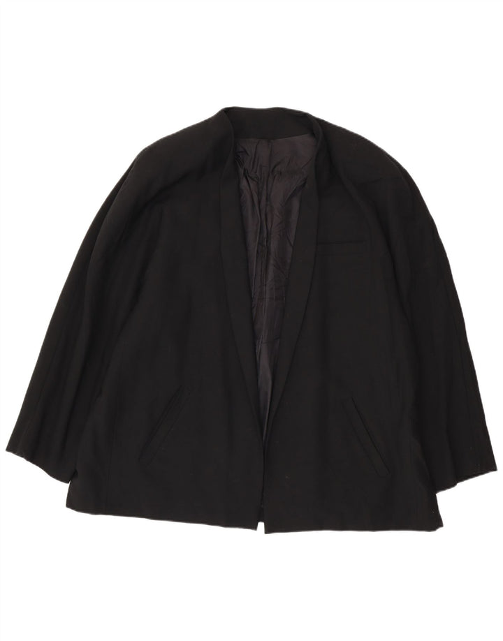 Marina Rinaldi Dame Open Oversized Blazer Jakke Størrelse 31 XL Sort